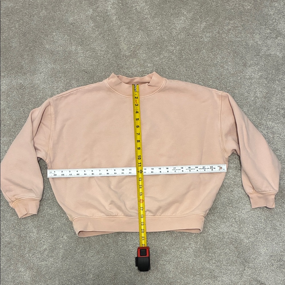 Madewell Mock neck Light Pink Sweatshirt - Picture 2 of 4